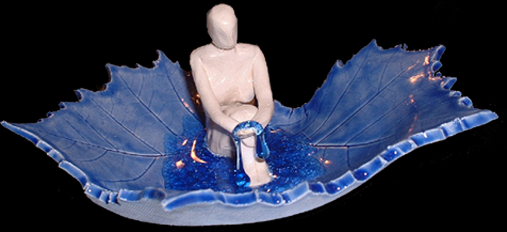 Water Goddess porcelain & glass